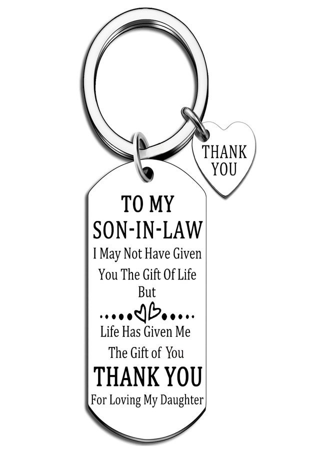 Aisity Son In Law Gifts Thank You Key Chains for Men Adults Son In Law Birthday Christmas Anniversary Wedding Gifts from Mother-In-Law Father-In-Law Unique Thank You Gift for Him - Image 1